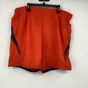 Mens Nike Lined Swim Trunks large orange‎